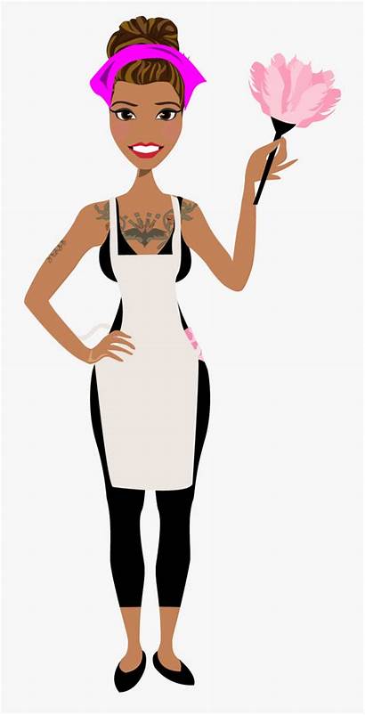 Cleaning Lady Clipart Cartoon Portrait Illustration Custom