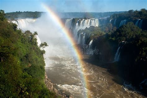 Rainbow In Iguazu Falls Stock Photo Image Of National 93103316