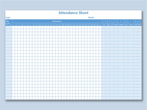 Office Attendance Sheet Templates For Ms Excel Word Excel Templates