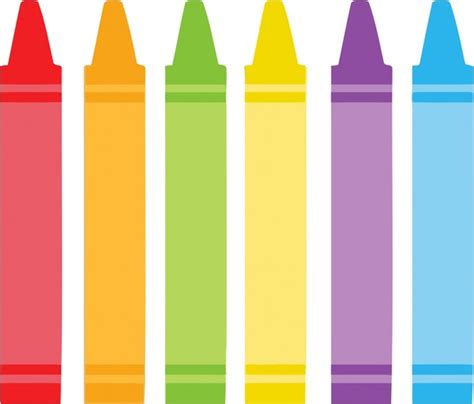 Colorful crayon sets vector illustration Free vector in Open office