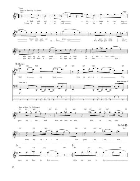 Show Me How To Live By Audioslave Chris Cornell Digital Sheet Music