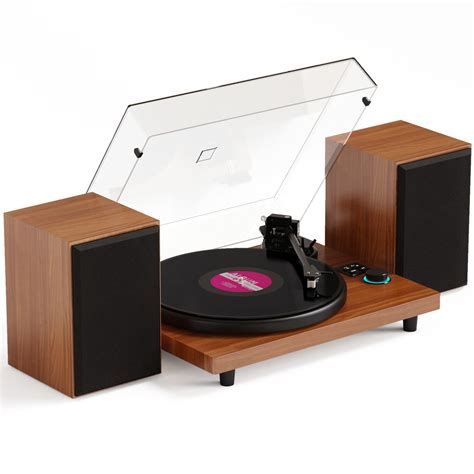 Bluetooth Record Player Wireless Turntable Hifi System Wooden Bluetooth