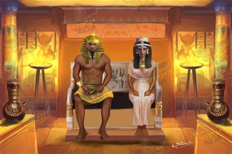 Original Painting The Black African Egyptian King And Queen Etsy