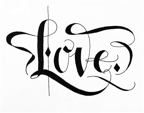 Calligraphy Word Love Calligraphy Calligraphy Words Words