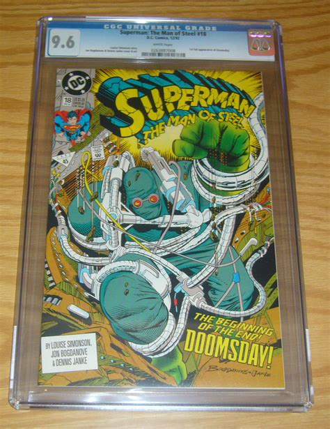 Superman The Man Of Steel 18 Cgc 96 First Appearance Of Doomsday
