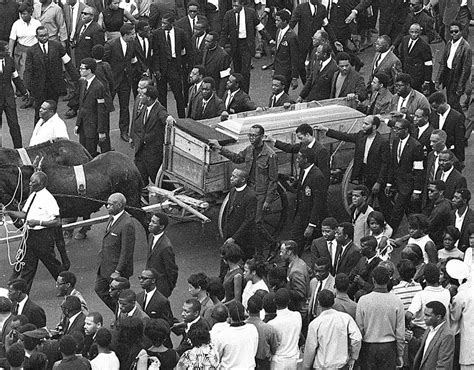 The Casket Of Dr Martin Luther King Jr Is Pictured During The Funeral