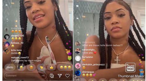 Saweetie Boobs Almost Pop Out On Ig Live😱 Youtube