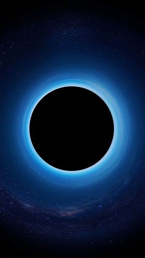 Download Wallpaper 1440x2560 Black Hole Eclipse Stars Singularity