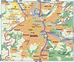 Map of Basle (City in Switzerland) | Welt-Atlas.de