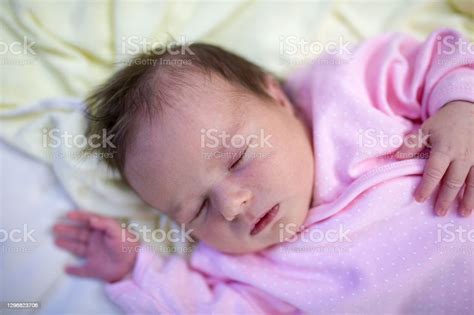 Sleeping Newborn Baby Girl Stock Photo Download Image Now 0 1