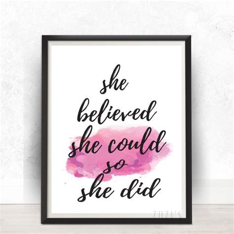 Does this shop work at the weekends? She believed she could so she did Quote Art Print by ZuzisStudio