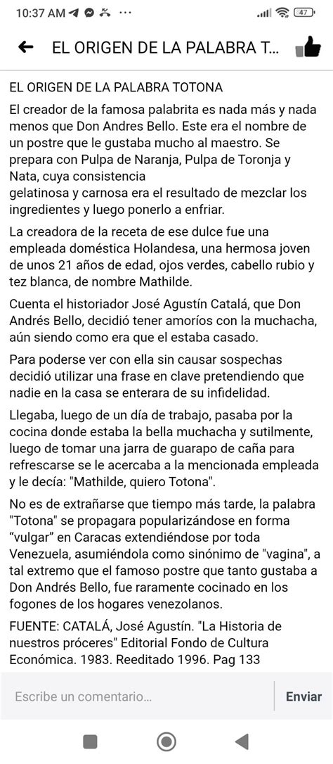 Nei On Twitter El Origen De La Palabra Totona Se Lo Debemos A Andrés Bello Totona Chile