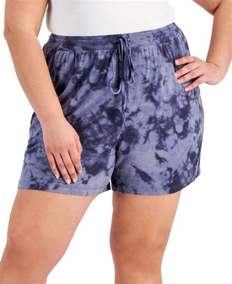 Jenni Plus Size Super Soft Printed Pajama Shorts Created For Macys Shopstyle