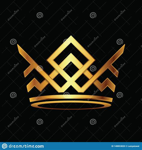 Modern Crown Logo Royal King Queen Abstract Logo Vector Stock Vector