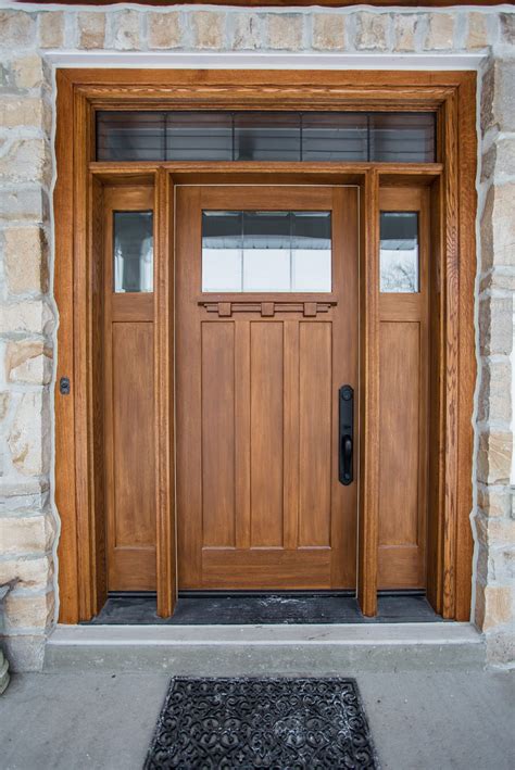 Craftsman Front Door With Transom And