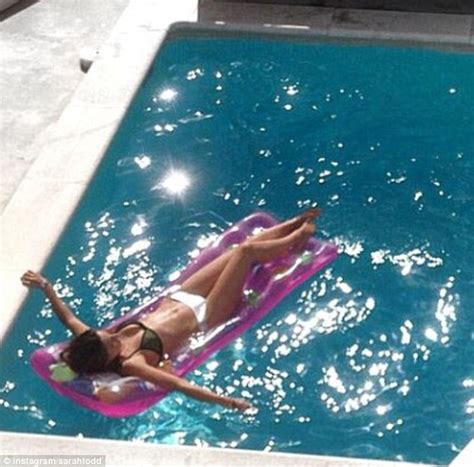 Sarah Todd Flaunts Her Bikini Body In The Pool As Temperatures Nudge 43 Degrees In Melbourne