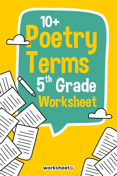 19 Poetry Terms 5th Grade Worksheets Free Pdf At