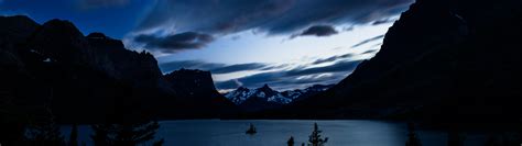Wallpaper Sunlight Landscape Mountains Night Lake Sky Moonlight
