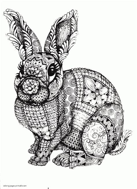 Difficult Animal Coloring Pages A Rabbit Coloring Pages Printablecom