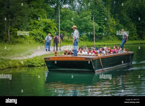 Boating On A Canal Through Upper Canada Village A Popular Heritage