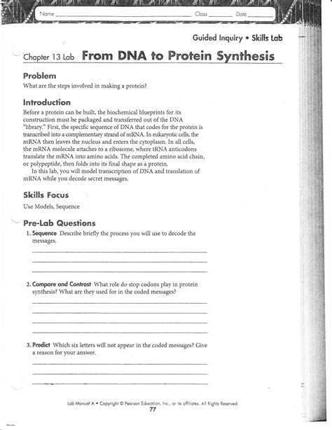 Protein synthesis takes place in, protein synthesis biology worksheet, protein synthesis ribosomes, protein synthesis powerpoint, protein… From Dna To Protein Synthesis Lab — db-excel.com