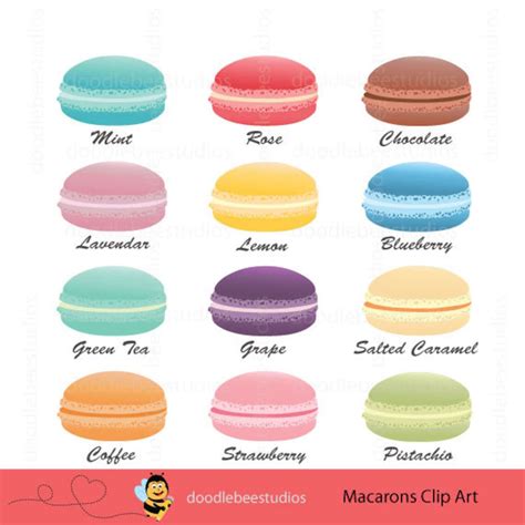 Macaron Digital Clipart Macaron Clip Art Macaroon Clipart Digital Macaroon Clip Art Colorful