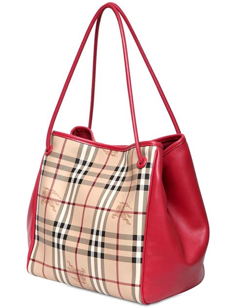 Burberry Canterbury Haymarket Check Shoulder Bag In Beige Checkpink