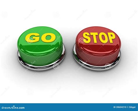 Go Stop Buttons Stock Illustration Illustration Of Green 28604210