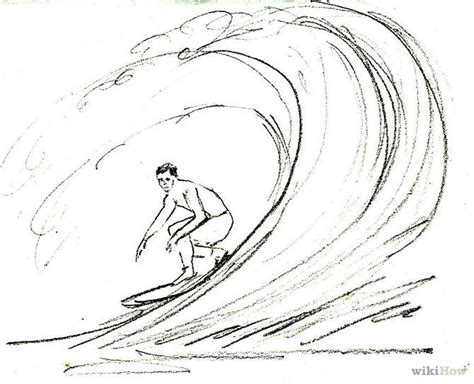 How to draw a seascape, waves · how to draw a wave for kids.grab this opportunity of a free drawing lesson on how to draw a wave for kids. 670px-Draw-a-Surfer-Step-7.jpg (670×543) | Surf drawing