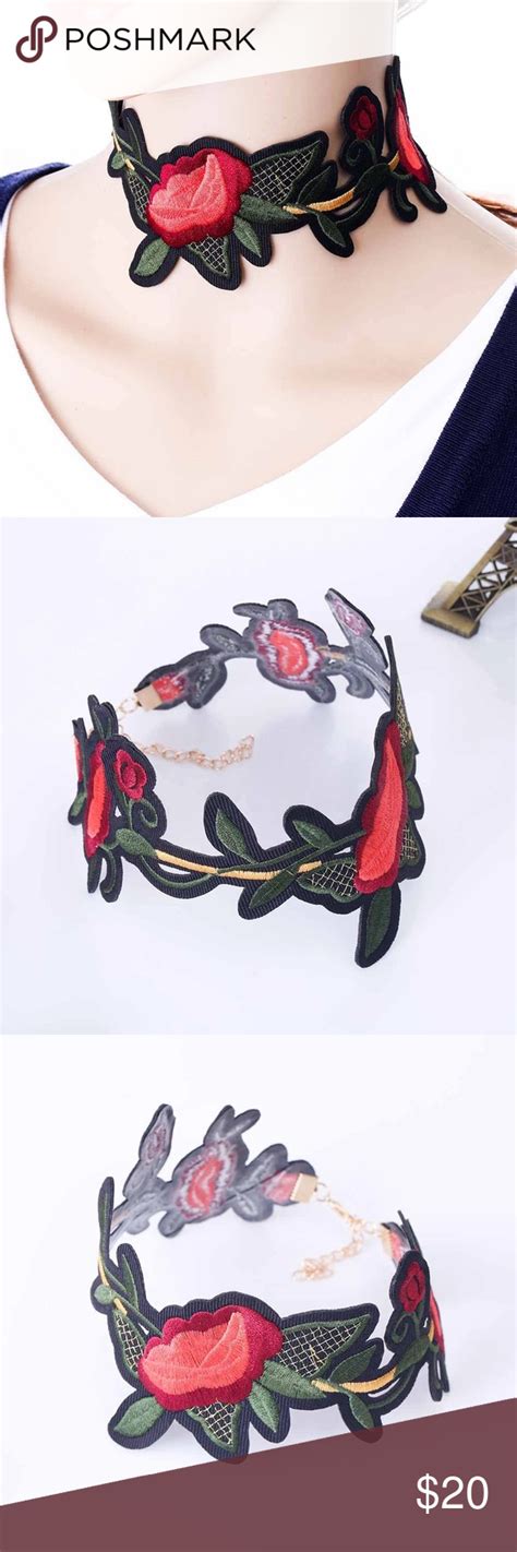 ☀️ Unique Embroidered Flower Choker 🌺 😍 Embroidery Fashion Fashion