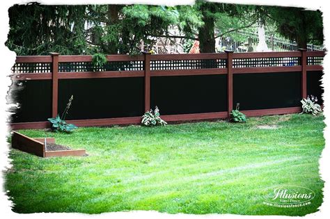 Rosewood And Black Pvc Vinyl Privacy Fence Illusions Vinyl Fence