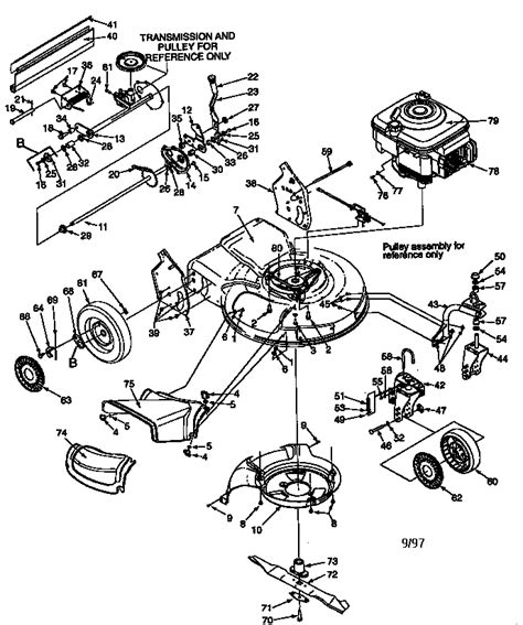 Craftsman 675 Hp Self Propelled Lawn Mower Parts Diagram Complete