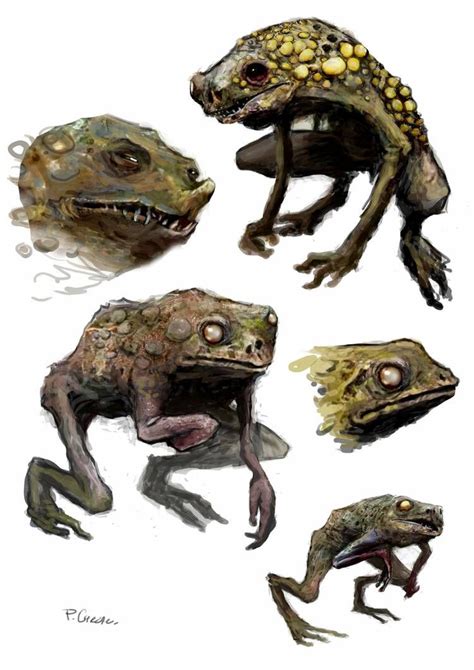 Horror Frogs By Chrzan666 On Deviantart Creature Concept Art Creature