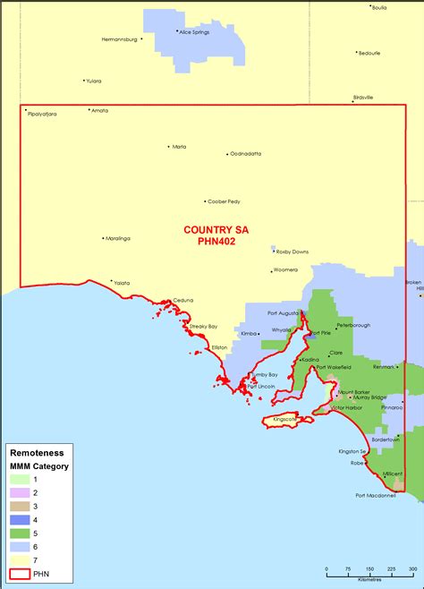 Country South Australia Primary Health Network Phn Map Modified