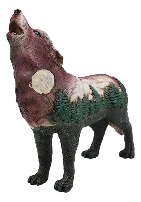 Ebros T Native Tribal Howling Wolf Totem Spirit Figurine Collection