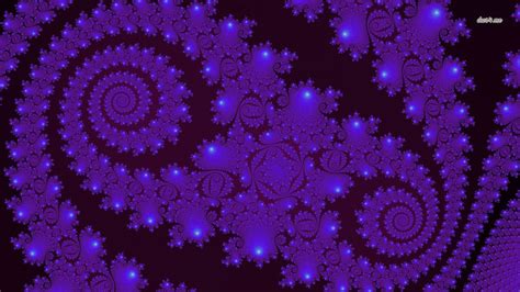 Purple Fractal Spirals Hd Wallpaper Fractals Widescreen Wallpaper