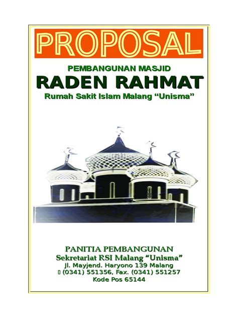 Cover Proposal Masjid Pdf