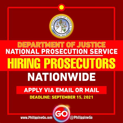 National Prosecution Service Job Vacancies Philippine Go