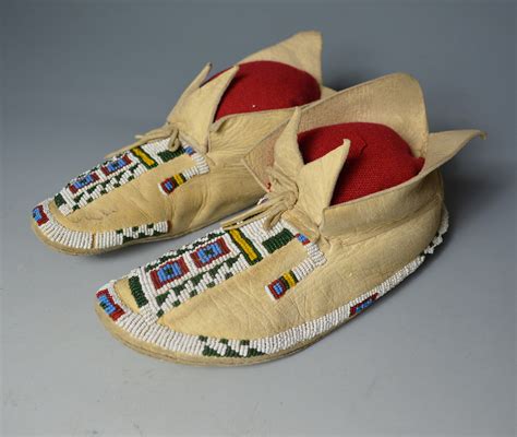 Native American Cheyenne Womans Moccasins Sold