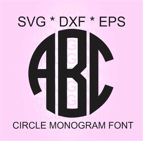 Free Circle Monogram Font Download For Cricut