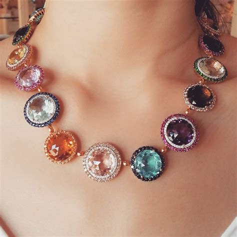 A Multicoloured Diamond And Gemstone Tutti Frutti Necklace For
