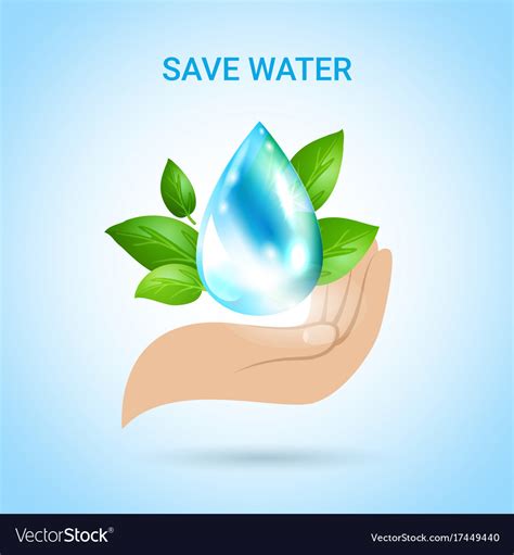 Save Water Background Royalty Free Vector Image