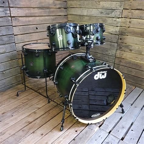 Dw Drum Kit Collectors Drum Workshop Green Burst Satin Used Reverb