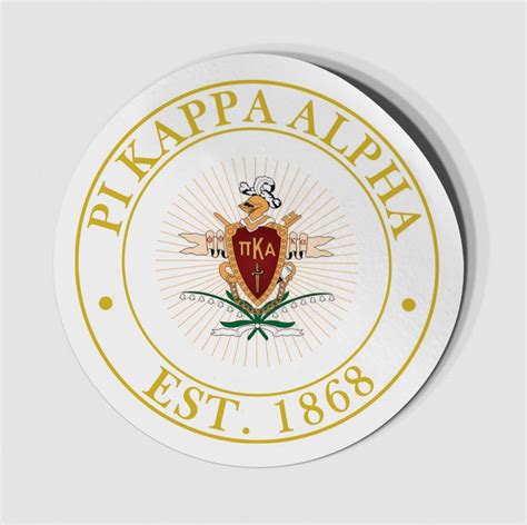 Pi Kappa Alpha Circle Crest Shield Decal Sale 695 Greek Gear