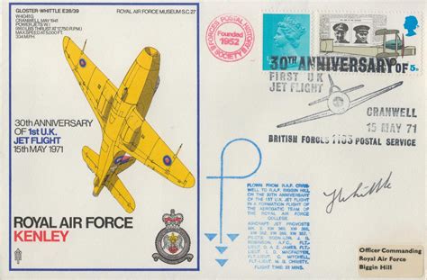 At Auction Sir Frank Whittle Jet Engine Designers Signed Raf Kenley