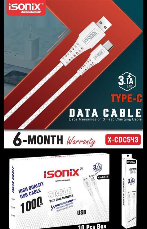 White 31 Amp Usb Type C Data Cable 1 Meter At Rs 35piece In