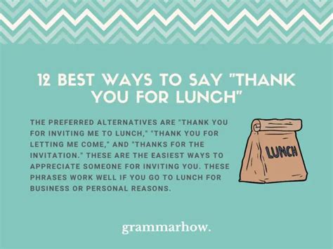 12 Best Ways To Say Thank You For Lunch