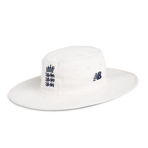 New Balance England Cricket White Brim Sun Hat Mr Cricket Hockey