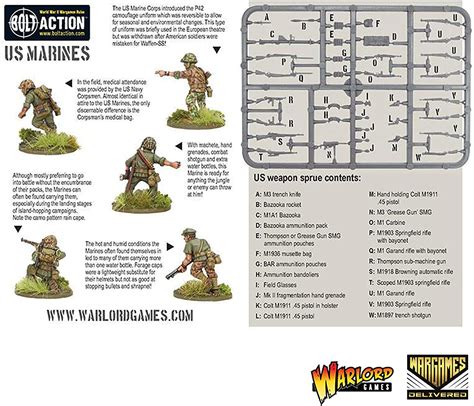 Buy Bolt Action Miniatures Warlord Games Us Marines 28mm Miniatures