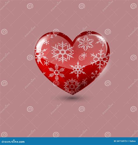 Snowflakes And Heart Stock Vector Illustration Of Concept 34716973